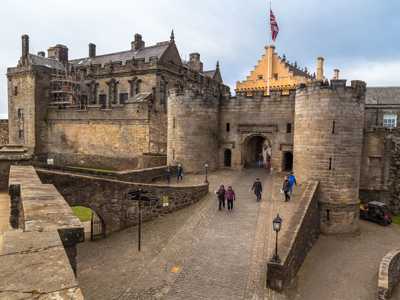Impressive entrance of Stirling Castle