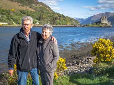 Travellers at Eilean Donan Castle