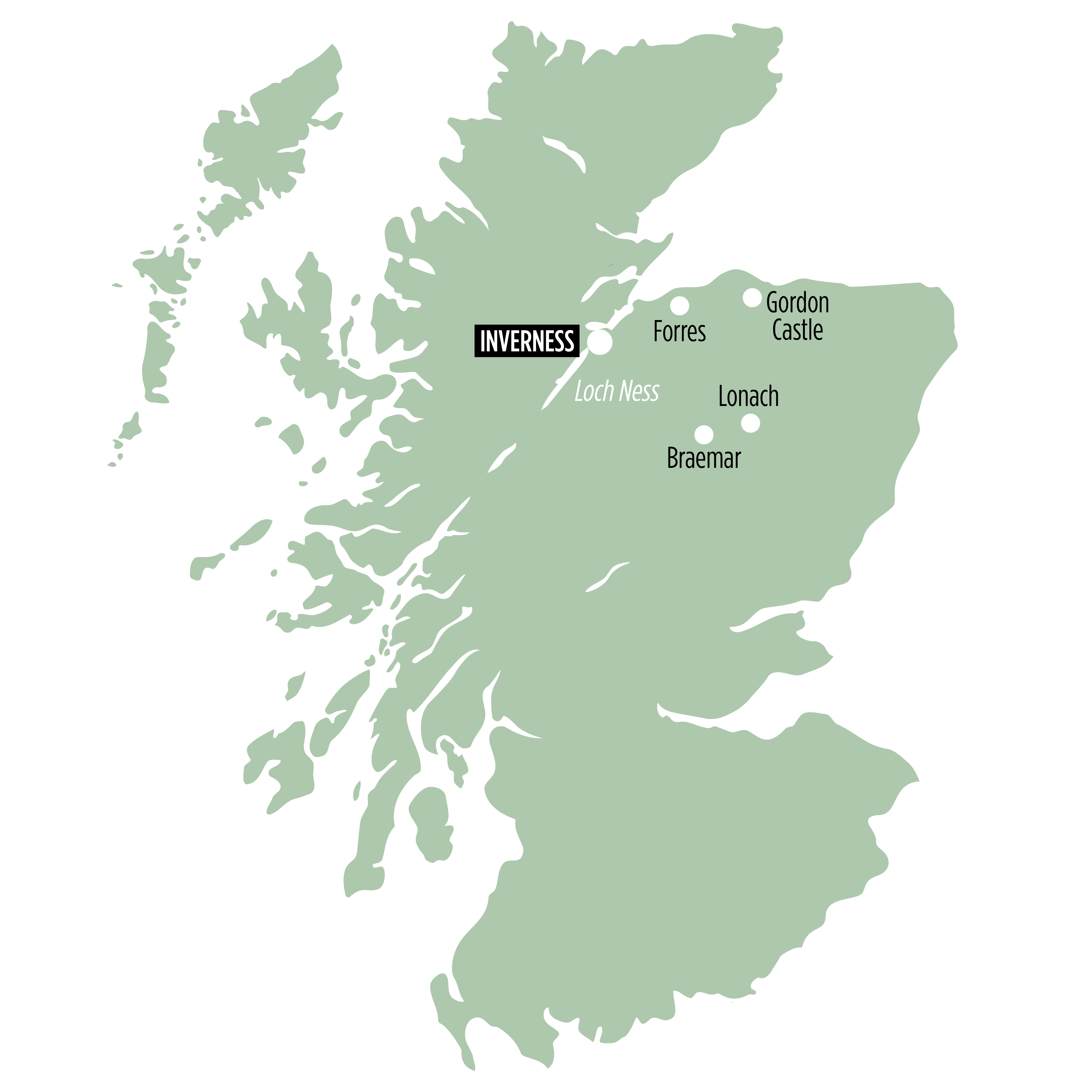 Highland Games map of route