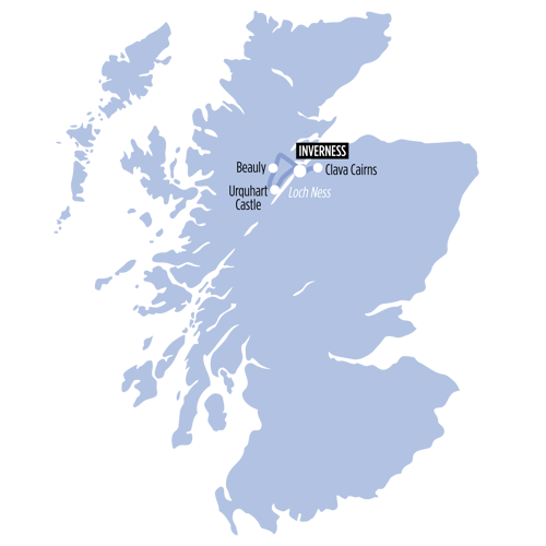 Loch Ness, Whisky & Outlander Explorer (incl. Castle & Cruise) route map