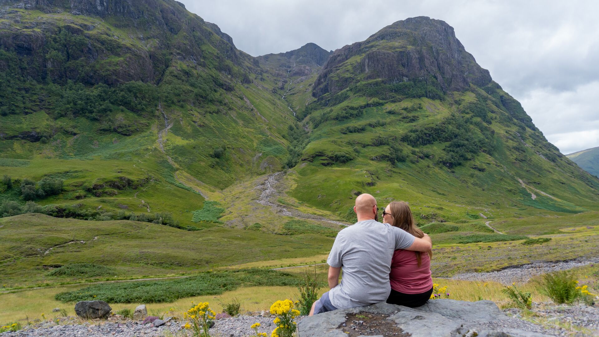 Large Couple At Glen Coe, Three Sisters (1)