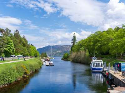 Highland village Fort Augustus by the shores of Loch Ness 