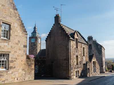 stone houses in the Scottish city of Stirling