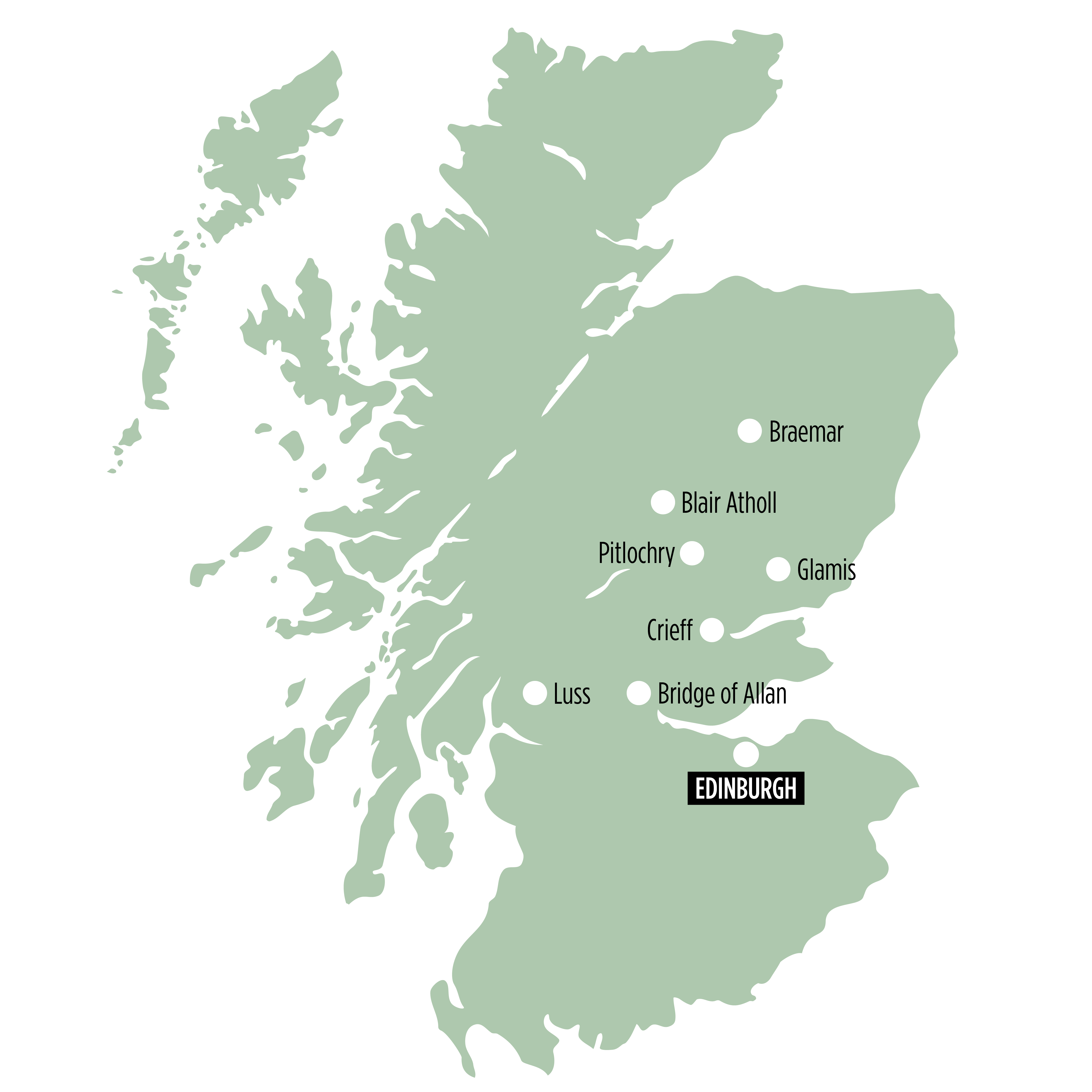 Highland Games map of route