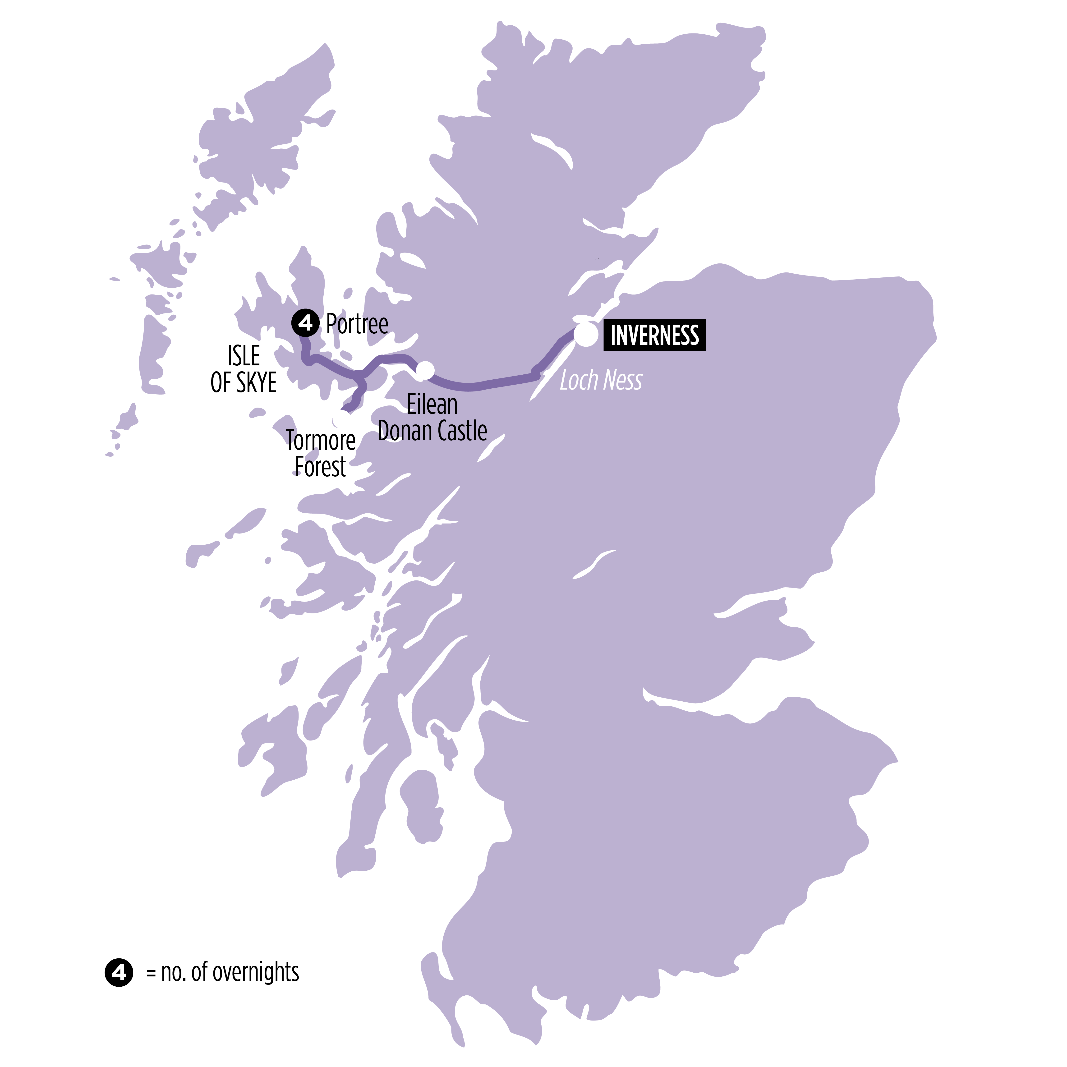 Isle of Skye Volunteer Adventure map of route