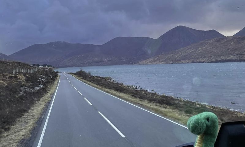 Nessie has temporarily moved out of her Loch - off to the islands!🦕 ⁠ ⁠ 📸 by our fantastic driver guide Emma (@highlandadventureswithemma) - she decided that legendary monsters need a holiday too 🙂⁠ ⁠