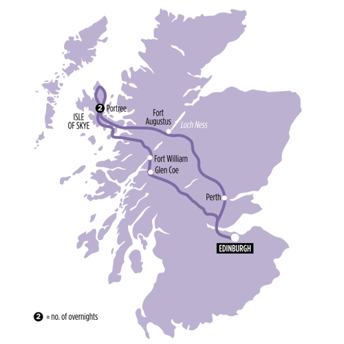 Isle of Skye & The West Highland Line route map