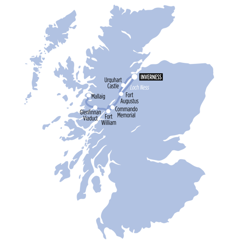 Harry Potter Train & The Scenic Highlands (7.30am Departure) route map